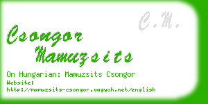 csongor mamuzsits business card